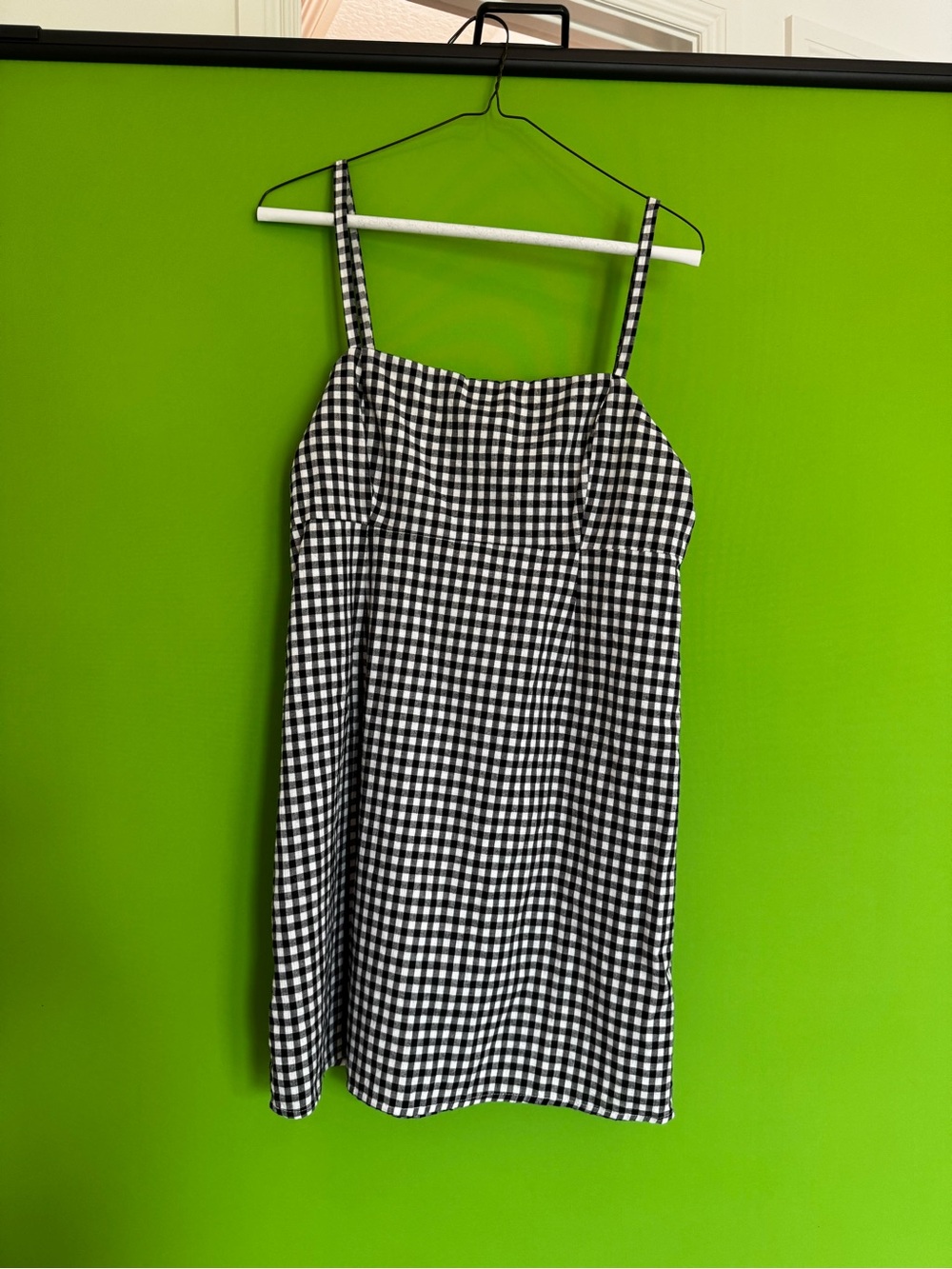 Cooperative Black and White Gingham Mini Dress